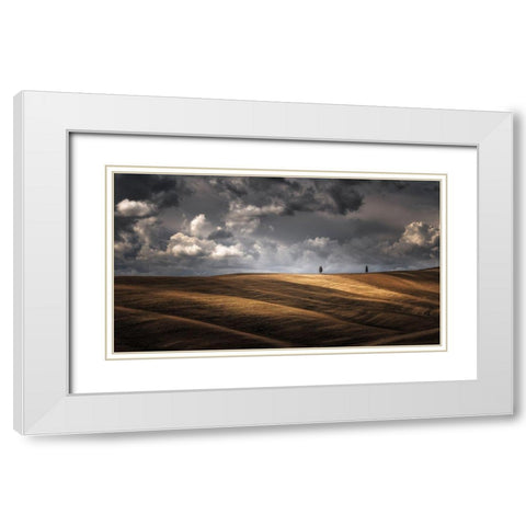 As The Sun Kisses The Sky White Modern Wood Framed Art Print with Double Matting by De Franzoni, Thomas
