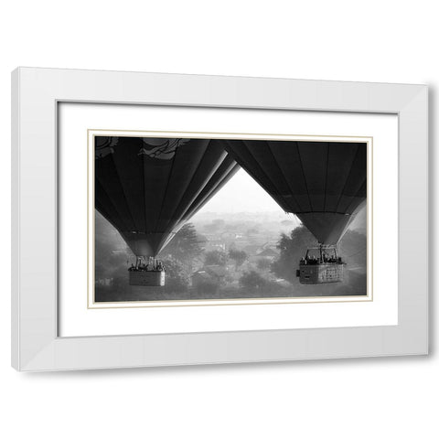 In The Air White Modern Wood Framed Art Print with Double Matting by Grant, Lynn