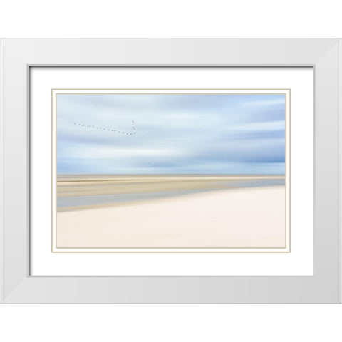 At The Ocean Iii White Modern Wood Framed Art Print with Double Matting by Reichelt, Dieter