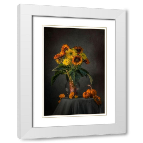 Warmth White Modern Wood Framed Art Print with Double Matting by Jacobs, Lydia