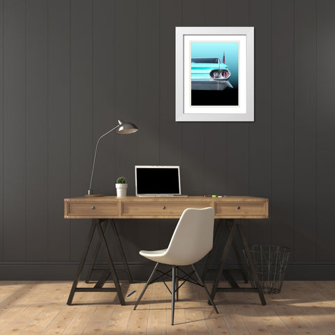 Us Classic Car 1961 Sedan Deville White Modern Wood Framed Art Print with Double Matting by Gube, Beate