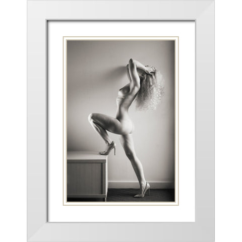 Tension White Modern Wood Framed Art Print with Double Matting by Brackstone, Mel