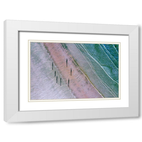 Seven White Modern Wood Framed Art Print with Double Matting by Popan, Adrian