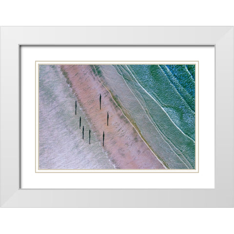 Seven White Modern Wood Framed Art Print with Double Matting by Popan, Adrian