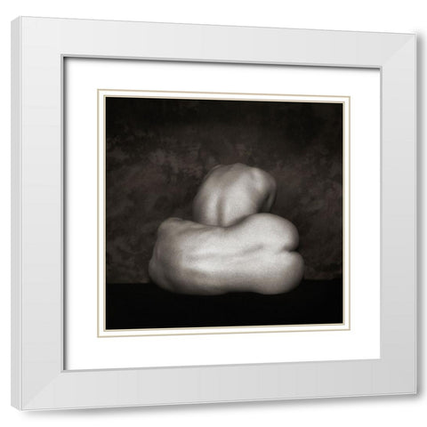 Two Beamng Lonely White Modern Wood Framed Art Print with Double Matting by Donckers, Jan