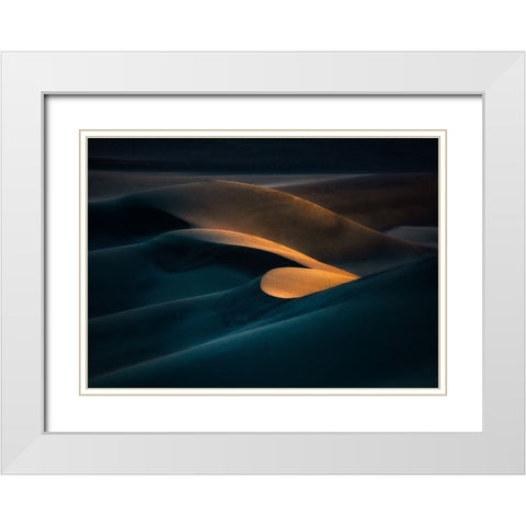 Heart Of Desert White Modern Wood Framed Art Print with Double Matting by Mehrafshar Efiap, Babak