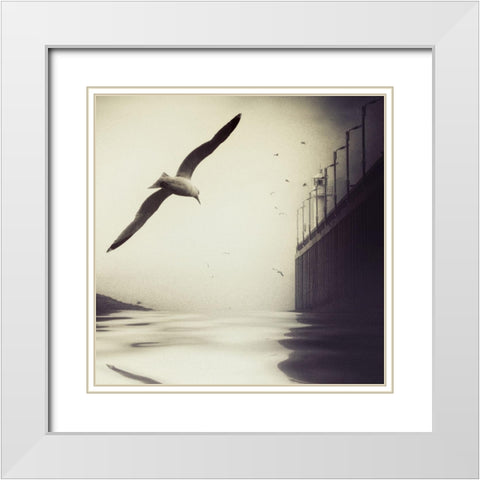 The Tide White Modern Wood Framed Art Print with Double Matting by Flour, Piet