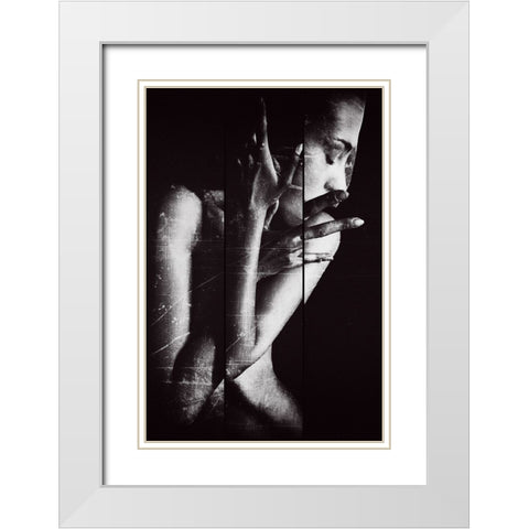 Triptych White Modern Wood Framed Art Print with Double Matting by Bolgov (Axe), Ruslan