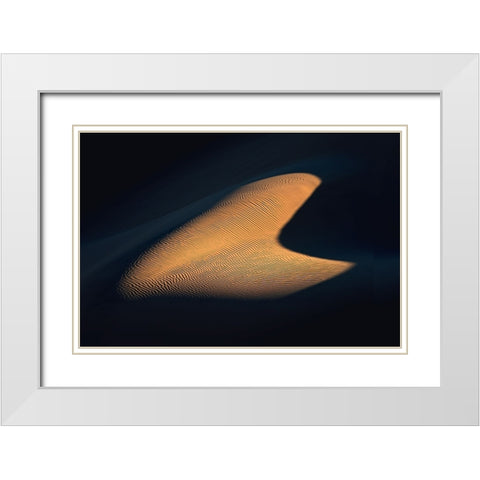 Real Heart In The Desert White Modern Wood Framed Art Print with Double Matting by Behzad, Majid
