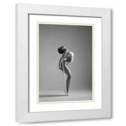 Lada White Modern Wood Framed Art Print with Double Matting by Sleta, Natalya