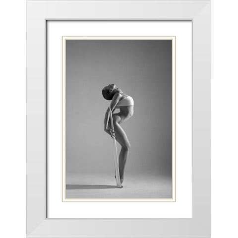 Lada White Modern Wood Framed Art Print with Double Matting by Sleta, Natalya