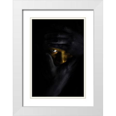 The Silence White Modern Wood Framed Art Print with Double Matting by Petrocca, Domenico