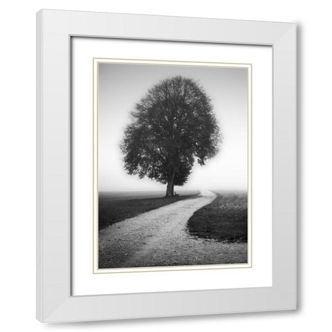 Poet White Modern Wood Framed Art Print with Double Matting by Schulz, Alexej