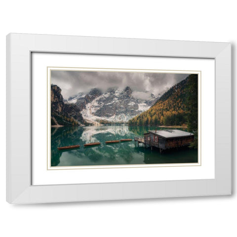You Better Breathe While Therea??S Still Time White Modern Wood Framed Art Print with Double Matting by De Franzoni, Thomas