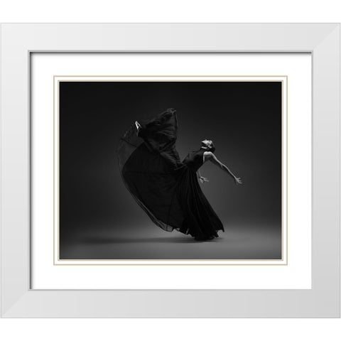 Untitled White Modern Wood Framed Art Print with Double Matting by Li, Rob