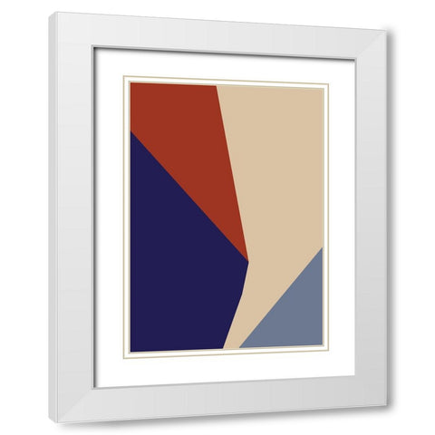 Color Blocks 03 White Modern Wood Framed Art Print with Double Matting by 1x Studio