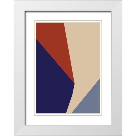 Color Blocks 03 White Modern Wood Framed Art Print with Double Matting by 1x Studio