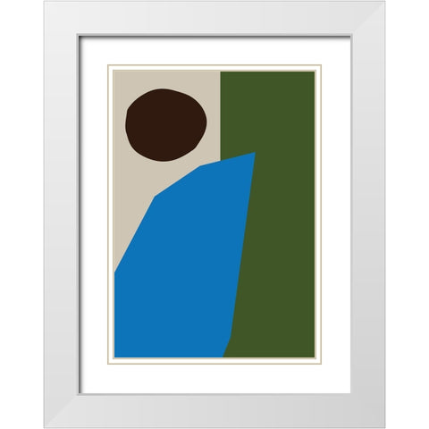 Color Blocks 04 White Modern Wood Framed Art Print with Double Matting by 1x Studio