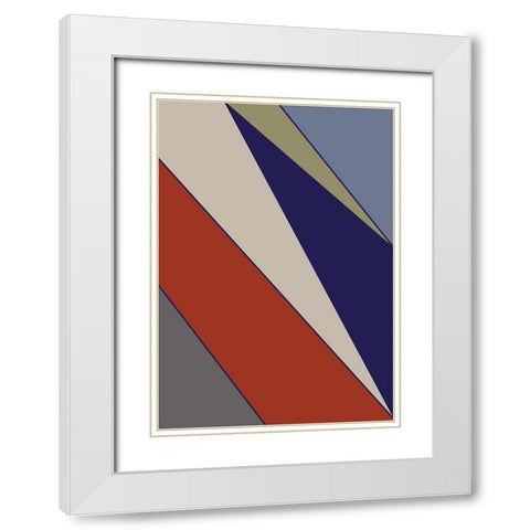 Color Blocks 05 White Modern Wood Framed Art Print with Double Matting by 1x Studio