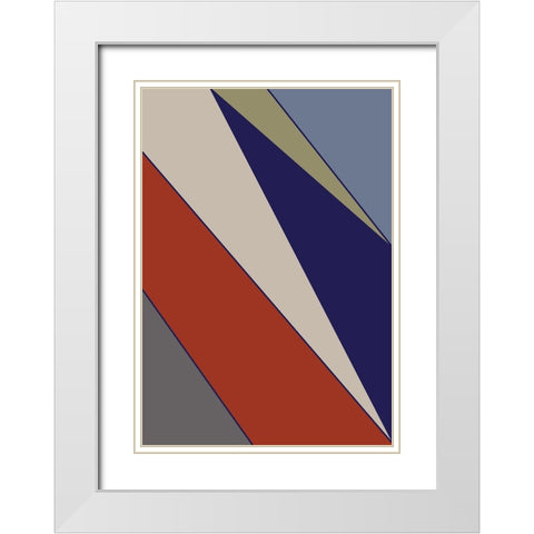 Color Blocks 05 White Modern Wood Framed Art Print with Double Matting by 1x Studio