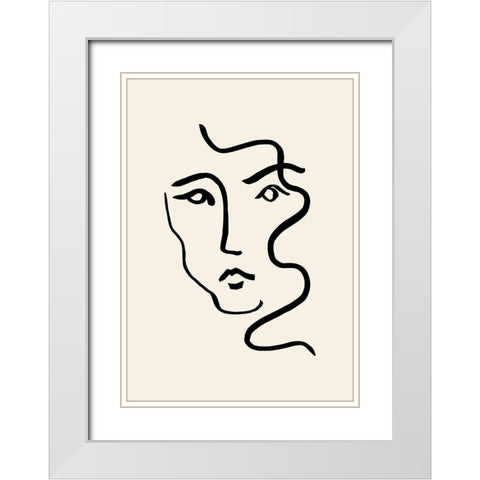Portrait 01 White Modern Wood Framed Art Print with Double Matting by 1x Studio