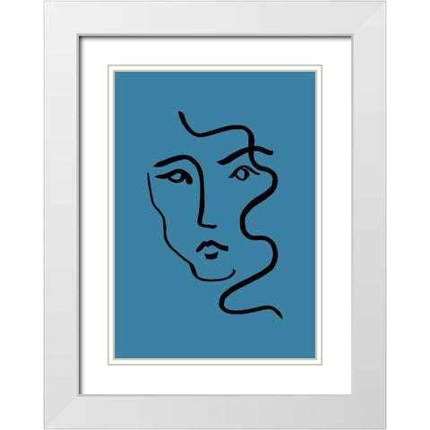 Portrait 02 White Modern Wood Framed Art Print with Double Matting by 1x Studio