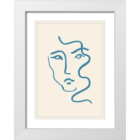 Portrait 03 White Modern Wood Framed Art Print with Double Matting by 1x Studio