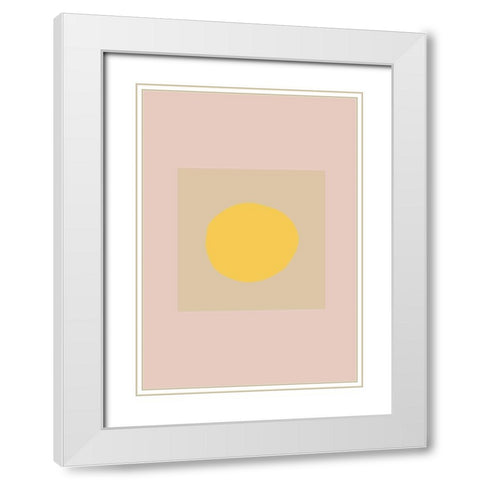 The Sun White Modern Wood Framed Art Print with Double Matting by 1x Studio