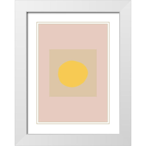 The Sun White Modern Wood Framed Art Print with Double Matting by 1x Studio