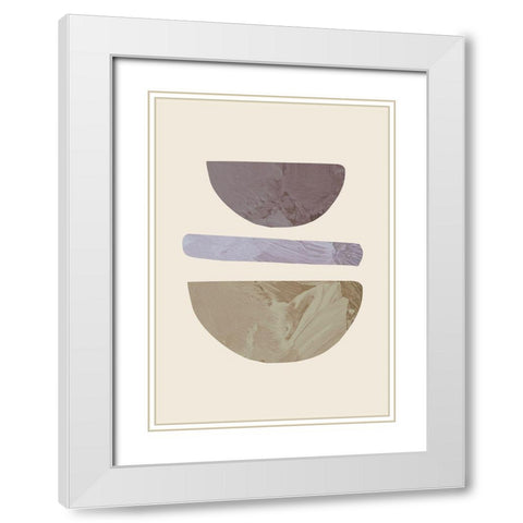 Collage 01 White Modern Wood Framed Art Print with Double Matting by 1x Studio