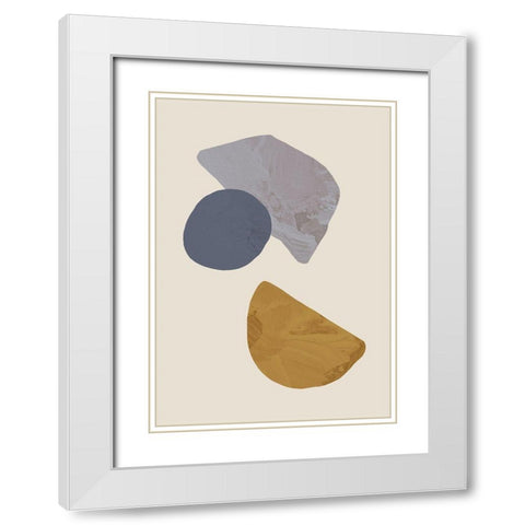 Collage 03 White Modern Wood Framed Art Print with Double Matting by 1x Studio