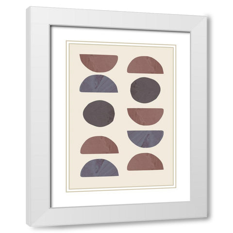 Collage 04 White Modern Wood Framed Art Print with Double Matting by 1x Studio
