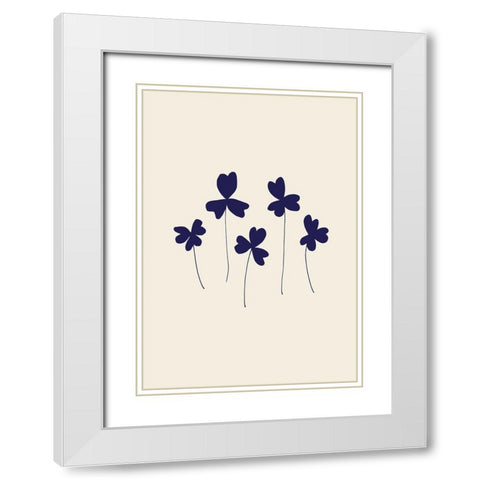 Blue Sorrel White Modern Wood Framed Art Print with Double Matting by 1x Studio