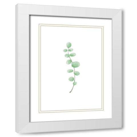 Branch White Modern Wood Framed Art Print with Double Matting by 1x Studio II