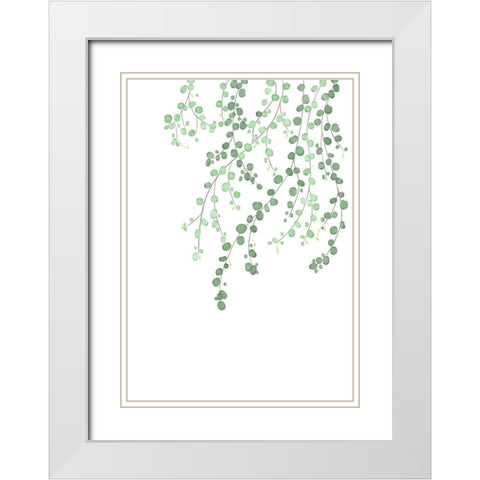 Birch Tree White Modern Wood Framed Art Print with Double Matting by 1x Studio II