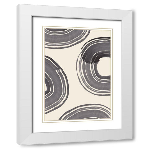 Rings Of Life White Modern Wood Framed Art Print with Double Matting by 1x Studio