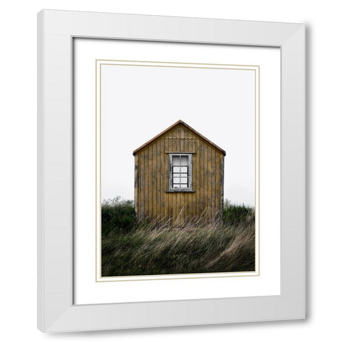 Beach Hut White Modern Wood Framed Art Print with Double Matting by Gronkjar, Lotte