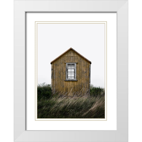 Beach Hut White Modern Wood Framed Art Print with Double Matting by Gronkjar, Lotte