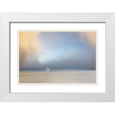 Silent Moments White Modern Wood Framed Art Print with Double Matting by Hermann, Uschi