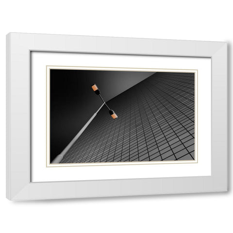 Stand Alone White Modern Wood Framed Art Print with Double Matting by Endermann, Rolf