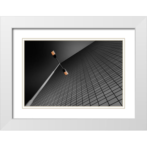 Stand Alone White Modern Wood Framed Art Print with Double Matting by Endermann, Rolf