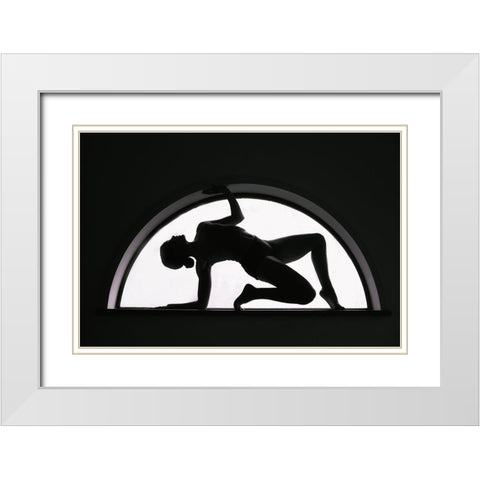 Window White Modern Wood Framed Art Print with Double Matting by Wan, Anna