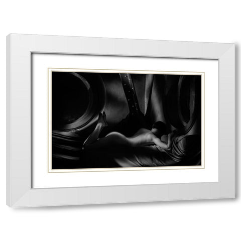 Rem_6523 White Modern Wood Framed Art Print with Double Matting by Apshenieks, Andris