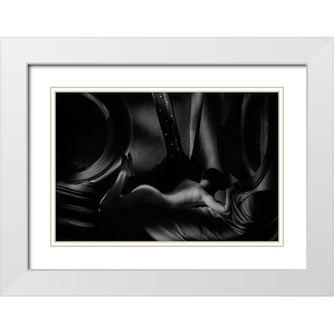 Rem_6523 White Modern Wood Framed Art Print with Double Matting by Apshenieks, Andris