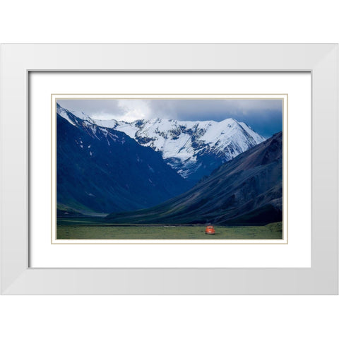 Appa?Â White Modern Wood Framed Art Print with Double Matting by Zhang, Robert