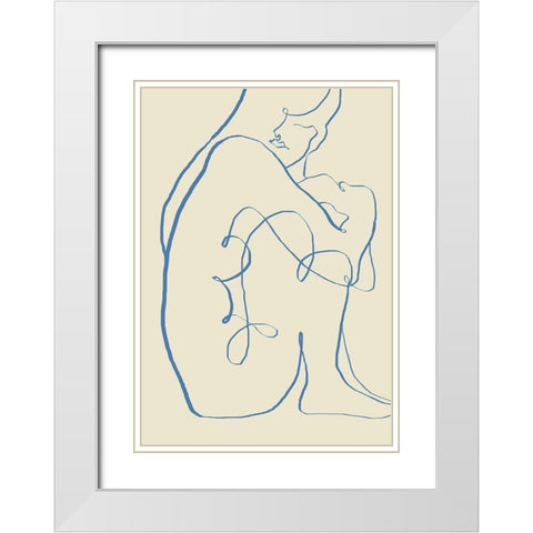 Sitting Grand White Modern Wood Framed Art Print with Double Matting by 1x Studio II