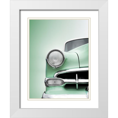Us Classic Car 1954 Bel Air Powerglide White Modern Wood Framed Art Print with Double Matting by Gube, Beate