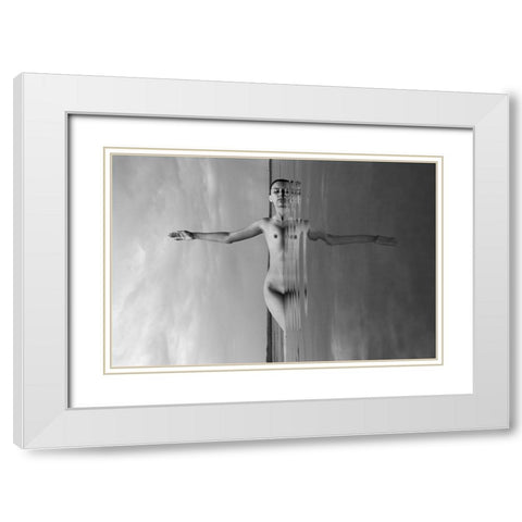 Between Sky And Water White Modern Wood Framed Art Print with Double Matting by Faletkin, Mikhail