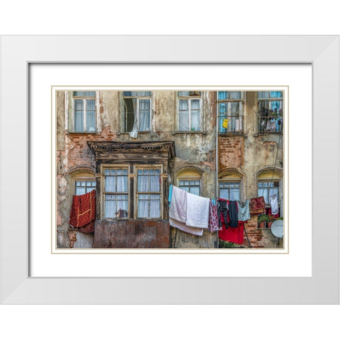 Residency White Modern Wood Framed Art Print with Double Matting by Ates Kiziltug, Omer