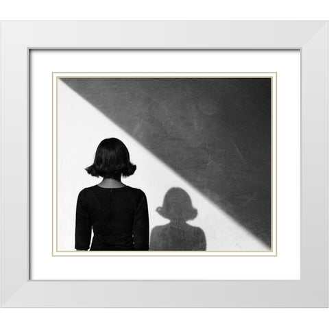 Untitled White Modern Wood Framed Art Print with Double Matting by Skip, Anthony